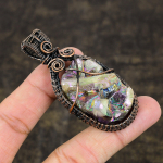Titanium Druzy Handmade Copper Wire Wrap Jewelry Pendant 2.8 f7c12