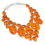 Baltic Amber Handmade 925 Sterling Silver Jewelry Necklace 18 l4v88