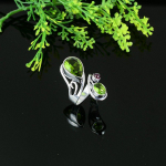 Peridot Handmade 925 Sterling Silver Jewelry Ring Size 7.5 z6q13