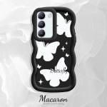 V&auml;rvitud muster Big Wave Edge pehme silikoon materjal Macaron telefoni &uuml;mbris p&otilde;rutuskindel kaitsev kummist korpus OnePlus Vivo Motorola Moto jaoks Vivo Y15C must