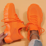 Platvorm valged kingad Naiste uued Ins Moodsad s&uuml;gisene mitmek&uuml;lgsed muffinid Kerged vabaaja sportlikud k&otilde;rgust suurendavad sisetallad naiste kingad 43 oranž