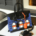 Naiste naturaalsest nahast kontrastv&auml;rvi k&auml;ekott - Platinum Edition 25cm Length x 13cm Width x 20cm Height