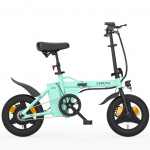 ESKUTE F100 T&auml;iskasvanute Kokkupandav Mugav Elektrijalgratas 250W Mootor 36V9Ah Aku 14-tollised Paksud Rehvid Elektrijalgratas Linn V&auml;litingimustes Elektrijalgratas sinine