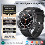 2025 Uus Tervisekell 7 Ultra Nutikell Kusihappe Verelipiidid EKG+PPG Verer&otilde;hk S&uuml;dame l&ouml;&ouml;gisagedus Nutikell Black-silicone