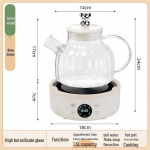 Tervisepott: Mitmeotstarbeline elektripliit Hiina meditsiini, tee, supi ja pudru jaoks, paksustatud klaasiga ja t&auml;isautomaatsete funktsioonidega. 18 cm Base