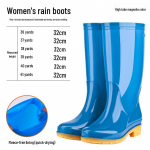 Naiste madala kontsaga moes vihmasaapad - libisemiskindlad, k&otilde;rge s&auml;&auml;rega, pehmest PVC kummist 39