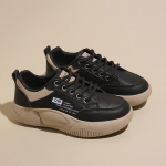 2024 S&uuml;gis Naiste Valged Tossud: Korea stiil, trendikad, mitmek&uuml;lgsed paksu tallaga mokassiinid XQ5801 36 must