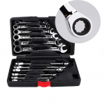 12 tk / komplekt meetriline painduv / fikseeritud mutriv&otilde;tmed p&otilde;rkv&otilde;tme poleeritud t&ouml;&ouml;riistakomplekt 8-19 mm