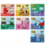 BT21 Post-it Tugev Liimiga M&auml;rkmepaber &ndash; 7 tk komplekt (Segatud v&auml;rvid)