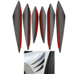 Aero Canard Komplekt 6 tk Esipamperi Kaitse Spoiler Universaalne Kriimustuskindel S&uuml;sinikstiil must