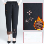 Naiste talvep&uuml;ksid polsterdatud paksendatud p&uuml;ksid naiste k&otilde;rge v&ouml;&ouml;kohaga keskealised naiste p&uuml;ksid vabaaja sirged XXXXXL