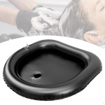 Inflatable Shampoo Basin with Drain Hose Leakproof Wash Hair in Bed, Tub