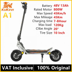 EL-i laos Originaal Kukirin A1 Elektriroller 800W Mootor 48V 13Ah Aku 45KM/H Maksimaalne kiirus 45KM S&otilde;iduulatus 10-tollised rattad T&otilde;ukeratas