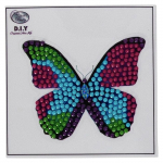 Kit sticker broderie diamant 9x9cm Papillon mitmev&auml;rviline