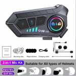 Kebidumei YP10 2X Juhtmevaba Bluetooth5.3 Mootorrattakiivri Intercom Peakomplekt Veekindel 300 m Intercom K&otilde;lar K&otilde;rvaklapid