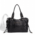 V&auml;litrendi naiste suur mahutavusega kott, mootorratturi kott, prantsuse retro &otilde;lakott-s&otilde;numikott, k&auml;e alla sobiv kott, pesukott. 37*28*12 must