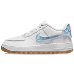 Nike Air Force 1 GS Valge Pleegitatud Korall Pilved Laste Tennised Kustukummi-Beež Rula-Sinine DM1020-100 35.5