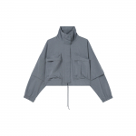 Nike Sportswear Tech Pack &Uuml;hev&auml;rviline k&otilde;rge kraega lukuga l&uuml;hikeste varrukatega jakk Naiste jakk Melange-hall DV8488-050 S