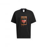 Adidas Originals Valentines Ameerika Retro S&uuml;da Maasikas Multikakujuline Muster Logotr&uuml;kiga &Uuml;mmarguse Kaelusega Spordis&auml;rk L&uuml;hikeste Varrukatega Unisex T-s&auml;rk HZ5353 S