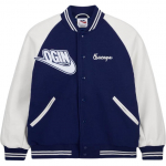 Nike X Nigo koost&ouml;&ouml; Spordimoe &uuml;herealine pikkade varrukatega pesapallijakk Meeste jakid Tumesinine FV5671-492 L