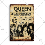Retrokuulus rokkb&auml;nd plekk-silt Laulja plakat Metallist tahvel Vintage metallist plaat kohvibaari pubi Mehe kooparuumi kodu seinakaunistus 20x30cm