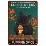 Retro kassi kohv, metallist plekk-silt Vintage k&ouml;&ouml;gisildid seinakaunistused, sest m&otilde;rv on vale Naljakad sildid Baarikaunistused Kunstplakat 20X30CM