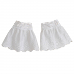 Fairy randmemansetid s&auml;rkidele kampsun pits vale varrukatega ornament laienenud volangidega laienenud varrukad vale randme k&auml;tised valge