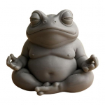 Zen Frog Ornament Frog Sitting in Meditation Figurine 3D Printed Desktop Frog Statue for Home Office Bookshelves Cabinet Decoration kuldne