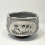 Mino portselanist matcha kauss chawan nezumi-shino Valmistatud Jaapanis M hall v&auml;rv