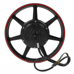 16-tolline topelt-Hall-harjadeta rummumootor 48V&ndash;72V 800&ndash;2000W DC ketaspiduriga mootor elektrilisele mootorrattale t&otilde;ukerattale must