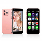 SOYES XS12 Mini 4G nutitelefon Android 10 Dual Sim Octa Core 13MP kaamera WIFI Bluetooth FM Hotspot GPS 3,0 tolli v&auml;ike mobiiltelefon 3&32GB roosa