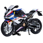 1/12 BMW S1000RR 2021 Valatud Mootorratta Mudel M&auml;ngus&otilde;iduk Kollektsioon Automaatratas Amordiga Maastikuauto M&auml;nguasjad Auto valge