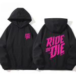 Muc Off Ride or Die dressipluusi tr&uuml;kk meeste s&uuml;gis- ja talvine kapuutsiga dressipluus meeste ja naiste vabaaja ja stiilne kapuutsiga pealispusa 3XL black