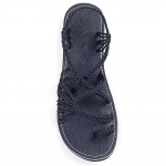 2025 Rihmadega Punutud Sandaalid Mugavad K&ouml;iest Boheemlaslikud Sandaalid Avatud Varvastega Suvekingad Naistele Randa Basseini&auml;&auml;rde Reisimiseks Telkimiseks 44 must