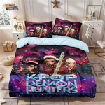 3 j&otilde;ulu K-Pop deemonik&uuml;tti tr&uuml;kiga s&uuml;damikuta voodipesukomplekt Pehme mugav &uuml;hiselamu magamistuba Mitu suurust Masinpestav 135x200cm-EU-Single&set