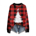 Naiste naljakas naiste j&otilde;ulukampsun &uuml;mara kaelusega j&otilde;ulukampsun j&otilde;uluriietus kole kampsun j&otilde;ulukost&uuml;&uuml;m XL veini