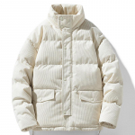 Winter Trend Brand American Vintage sulejope Couple Corduroy Puuvillase polsterdatud jope M valge