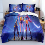 3tk KPop Deemonik&uuml;tid Voodipesukomplekt Anime Prindiga Poistele T&uuml;drukutele Kolmeosaline Mitme Suurusega Tekikate Padjap&uuml;&uuml;r Magamistoa Kaunistus 135x200cm