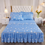 Korea stiilis tepitud pitsist printsess voodiseelik &ndash; paksendatud siidist harjatud tolmukindel voodikate 150*200cm Quilted Bed Skirt