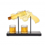 P&uuml;stoli kujulised viski dekanteerijad koos 2 kuulikujulise klaasiga Personaalne lik&ouml;&ouml;ri dosaator Lik&ouml;&ouml;r &Scaron;oti viski Bourbon Vodka Parim kingitus isale
