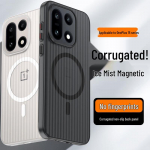 OnePlus 15 gofreeritud triipudega matt magnetiline telefoni&uuml;mbris