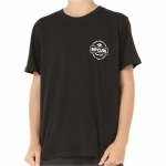 Rip Curl CAMISETAS Y POLOS NI&Ntilde;O M_STAPLE TEE -GAR&Ccedil;ON enfant NEGRO
