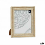 Cadre photo - Non pr&eacute;cis&eacute; - Ensemble de 6 - Bois marron - Verre dor&eacute; - Protection plastique pruun