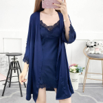 Naiste &ouml;&ouml;s&auml;rgi ja hommikumantli komplekt &Ouml;&ouml;s&auml;rgi Seksikas Intiimpesu Magamisriided Roosa satiinist pulmakleit vabaaja lahtised koduriided puhkeriided XL