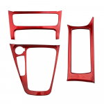 3 tk auto k&auml;iguvahetuspaneeli kate Ford Focus 3 MK3 2015 - 2018 AC nupu juhtpaneeli trimmi veetassi kleebis punane