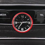 Angelguoguo Car Console clock watches decoration ring cover sticker For Mercedes Benz C Class W205 C180 C200L punane