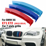 Eesmise kaitseraua iluv&otilde;re katteklamber Neeruv&otilde;re triibu kleebise kate sobib BMW X6 E72 2012-2014 Performance Dekoratiivne Grille Clip