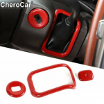 Gear Shift/Emergency Light Cover/Start keyhole Trim for Chevy Silverado 14-18