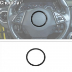 for 2017+ Chevy Camaro Steering Wheel Center Ring Decor Cover Trim Carbon Fiber