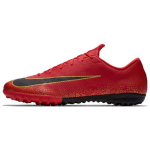 Nike Mercurial Vapor 12 Academy CR7 &Uuml;mar Nina Paelkinnitusega TF (Kummist naastud) P&otilde;rutust neelavad vastupidavad jalgpallikingad Meeste jalgpallikingad Punane Must AJ3732-601 39